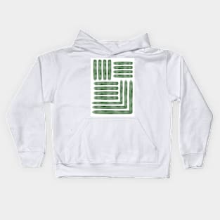 Lines green Kids Hoodie